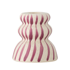 Bloomingville Gabin Striped Candle Holder in Lilac or Green