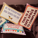 Pillow Drop 'Be The Person Your Dog Thinks You Are' Needlepoint Scatter Cushion