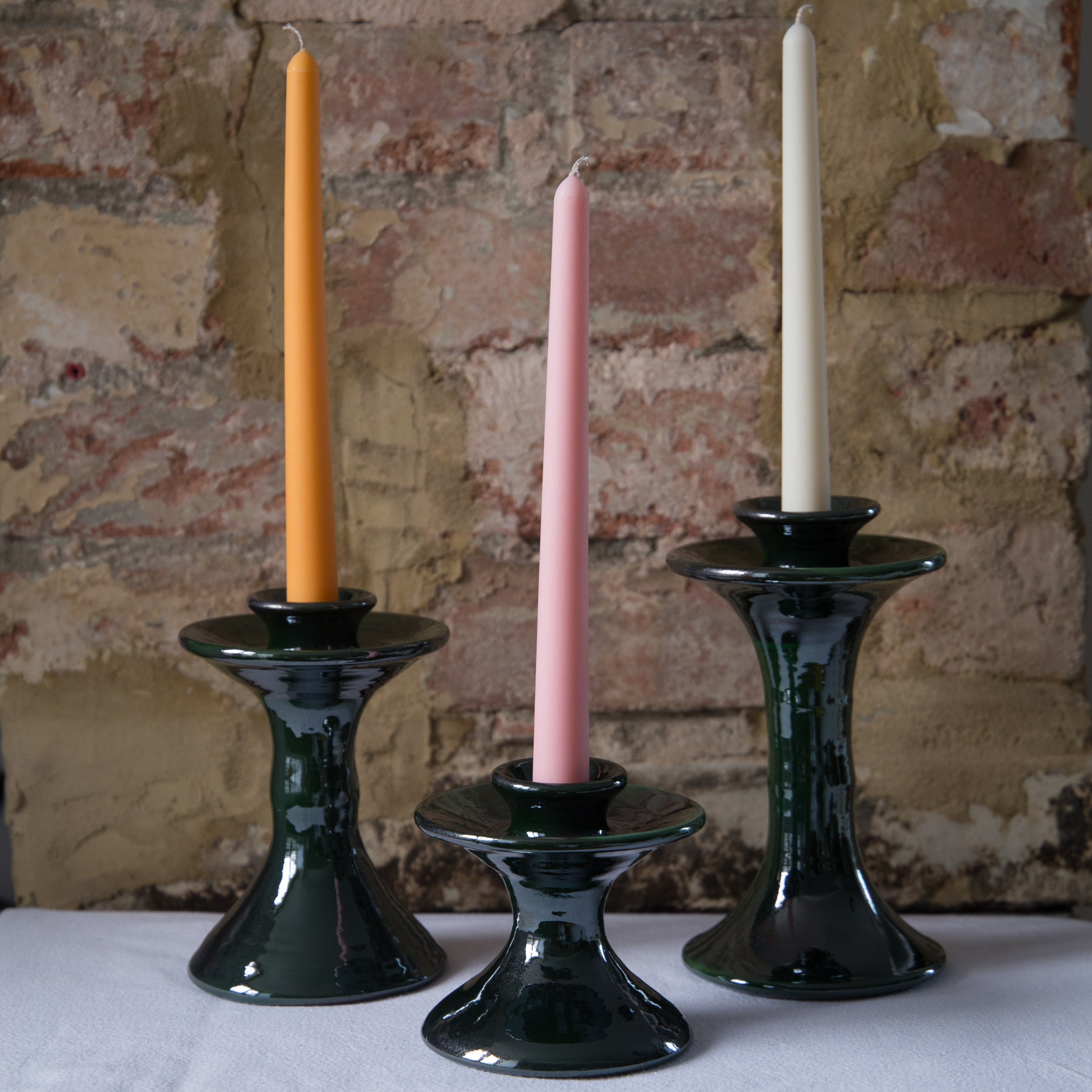 Roco_Caus_Handmade_Green_Ceramic_Candle_Holders_Various_Sizes