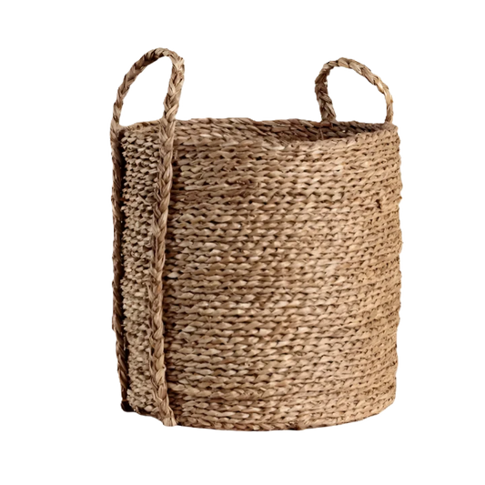 Round Seagrass Baskets with Handles