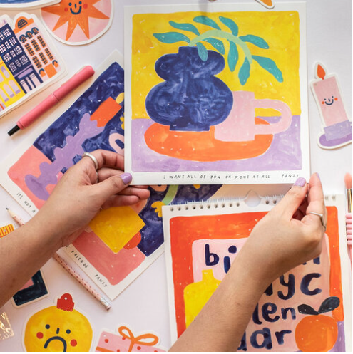 Giant Pansy 'I Want All Of You Or None At All' Square Wall Art Print