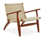 Java Woven Chair in Cream Natural Rattan