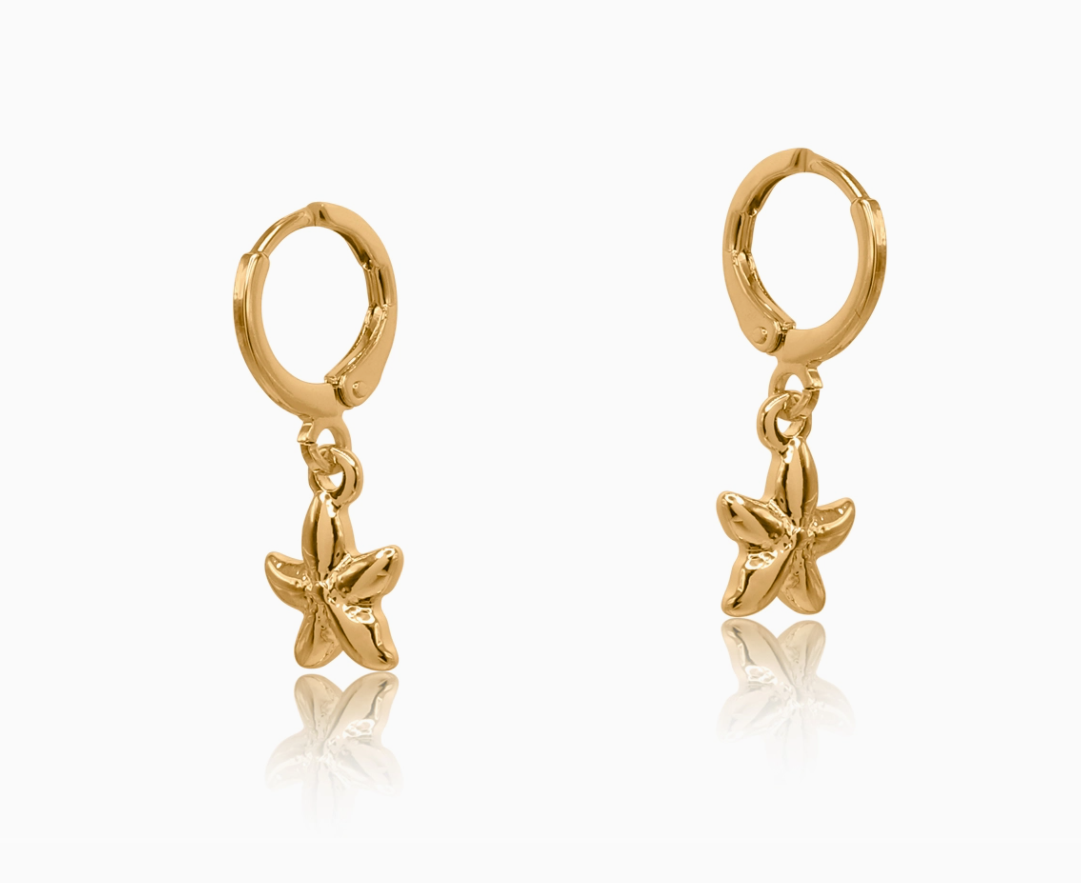 Big Metal London Sofia Sea Token Earrings in Gold or Silver