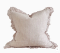 Ellenvale Ruffled Edge Hallie Ruffled Linen Cushion Pink Stripe 45 x 45cm