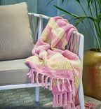 Bloomingville Isnel Pink Recycled Cotton Throw