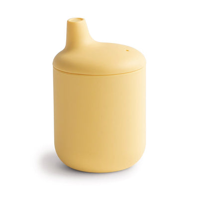 Mushie Silicone Sippy Cup in Pale Yellow