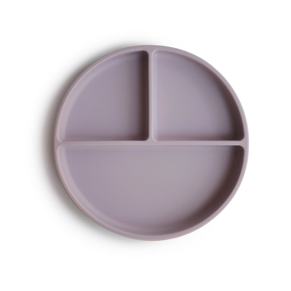 Mushie Silicone Suction Plate in Cambridge Blue