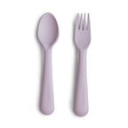Mushie Baby Spoon and Fork Set in Ivory