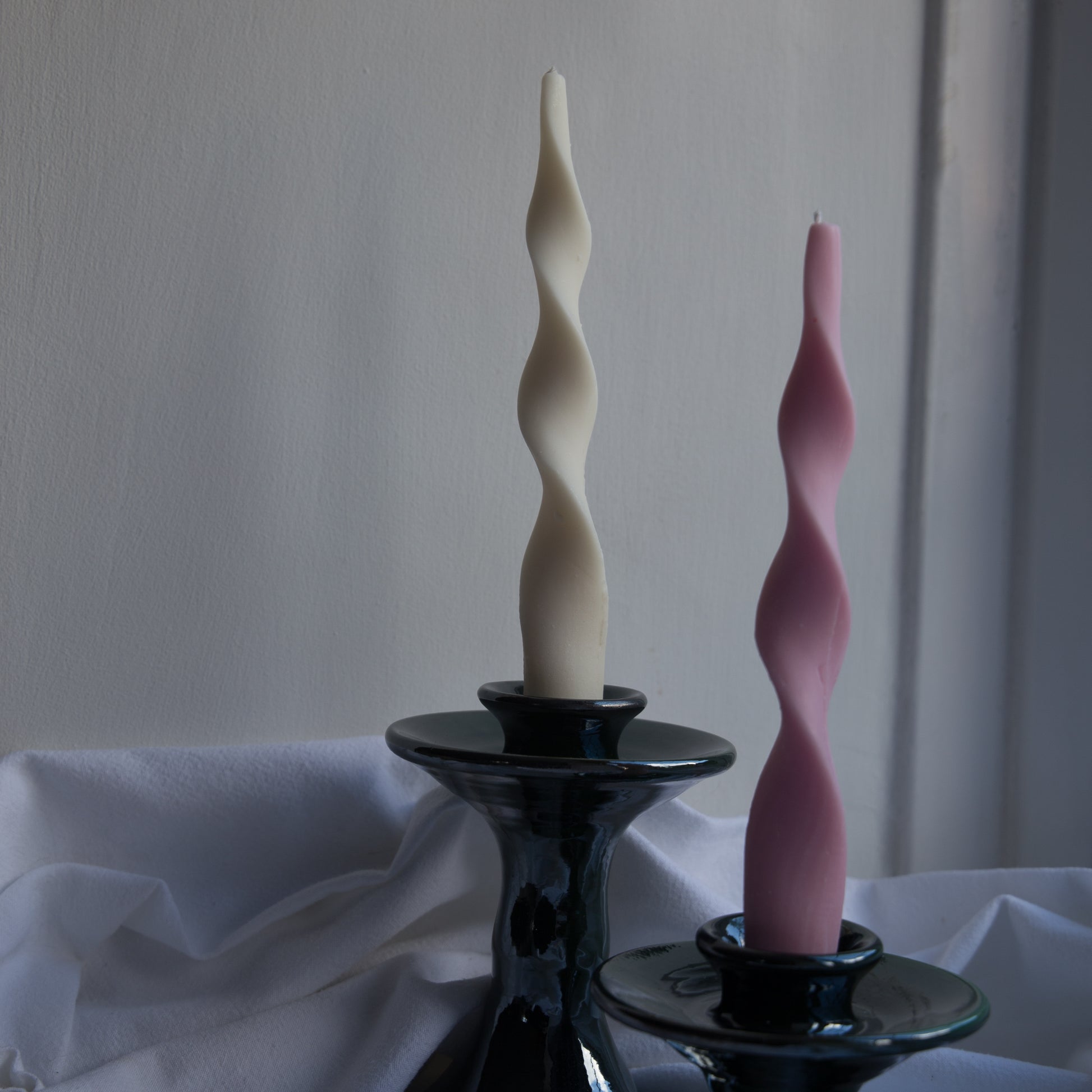 Pink or Cream Swirl Vegan Candles