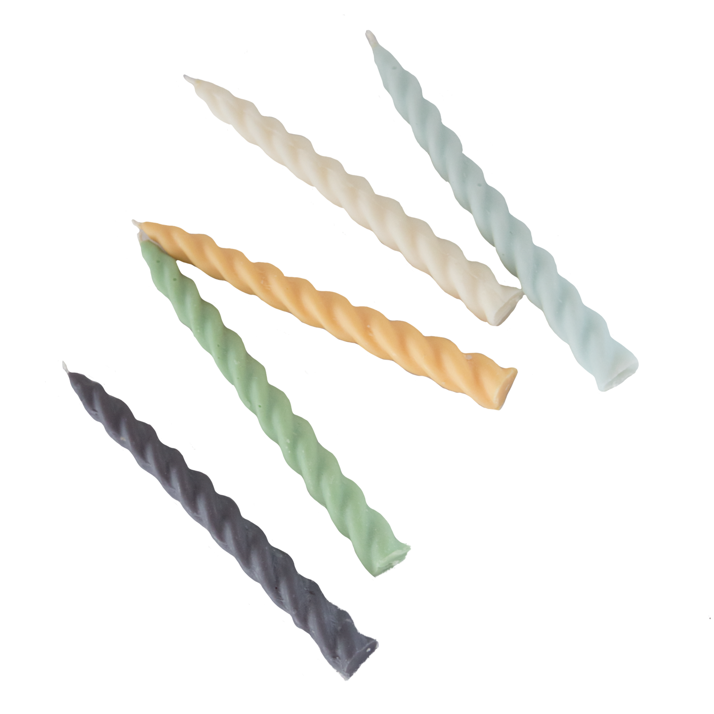 Soie Soy Wax Twirl Taper Candle in Various Colours