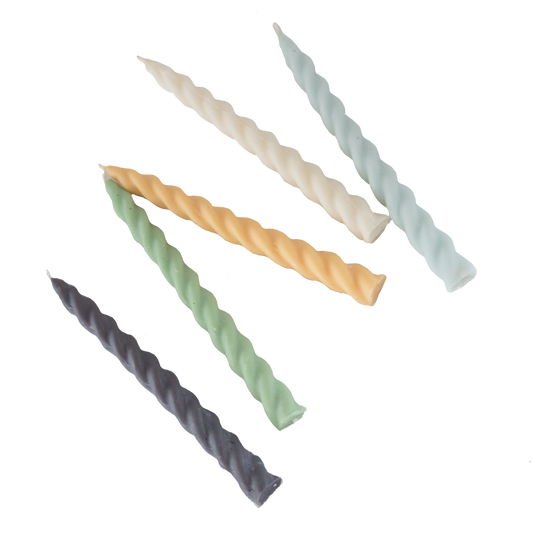 Soie Soy Wax Twirl Taper Candle in Various Colours