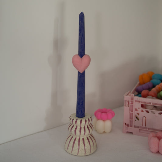 stacking_candle_heart_wax_melt_decoration_for_taper_candles_various_colours