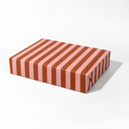 Heather Evelyn Classic Stripe Brown & Pink Gift Wrap