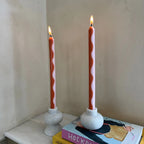 Pygmalion London Eco-Friendly Dinner Candles Set of 2 in Marmalade