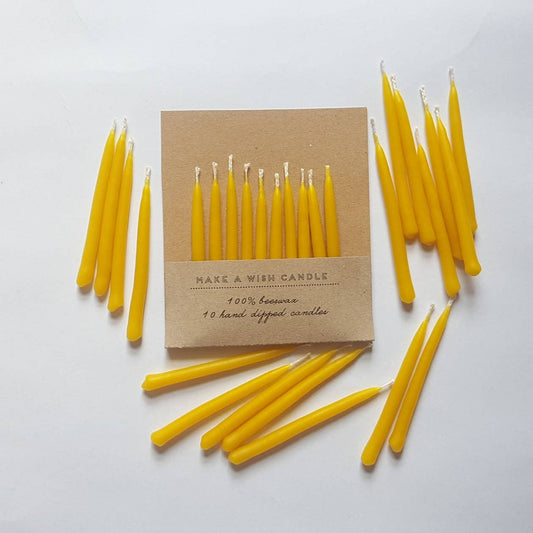 Five Bees Yard Birthday Beeswax Cake Candles