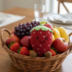 Best Years Organic Cotton Handmade Strawberry Rattle in Red