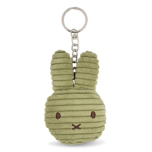 Miffy Flat Keyring in Olive Green Corduroy ECO