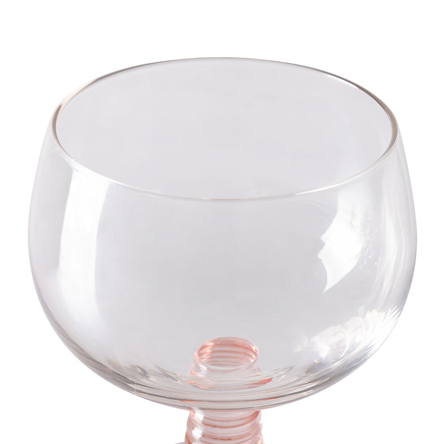 HKLIVING Swirl Wine Glass in Blue or Pink