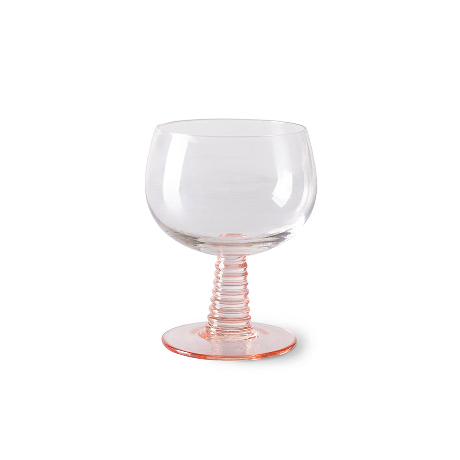 HKLIVING Swirl Wine Glass in Blue or Pink