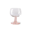 HKLIVING Swirl Wine Glass in Blue or Pink