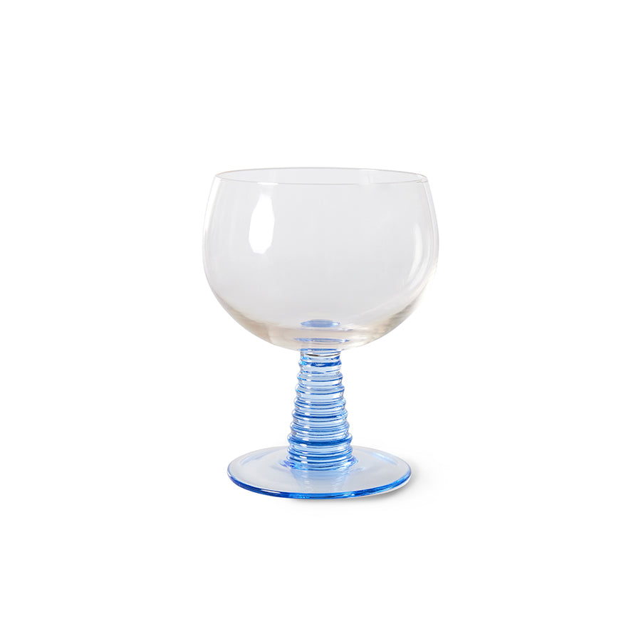 HKLIVING Swirl Wine Glass in Blue or Pink