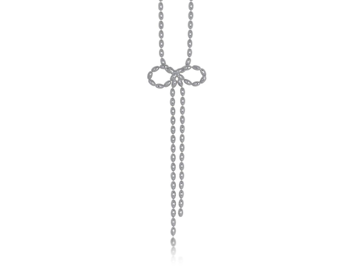 Big Metal London Marina Bow Chain Necklace