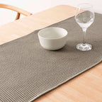 SG Hogar Waffle Table Runner in Walnut Brown