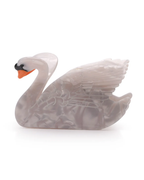 Big Metal London Swan Hair Claw Clip in White