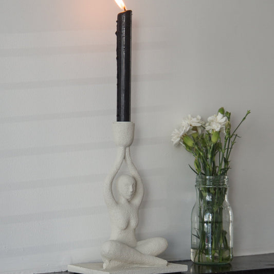Bloomingville Lucie Candle Holder in White