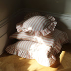Amuse La Bouche Round Cushion in Blush Candy Stripe