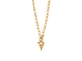 Big Metal London Daria Puff Heart Chain Necklace in Silver or Gold