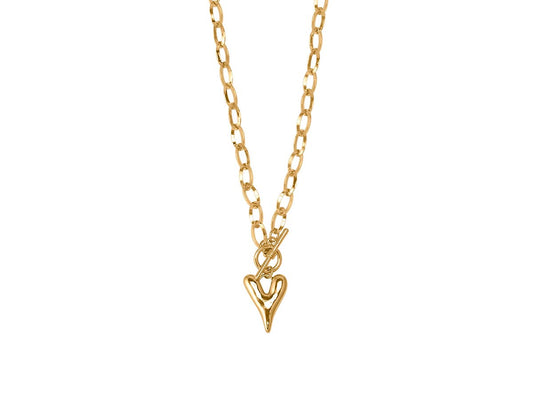 Big Metal London Daria Puff Heart Chain Necklace