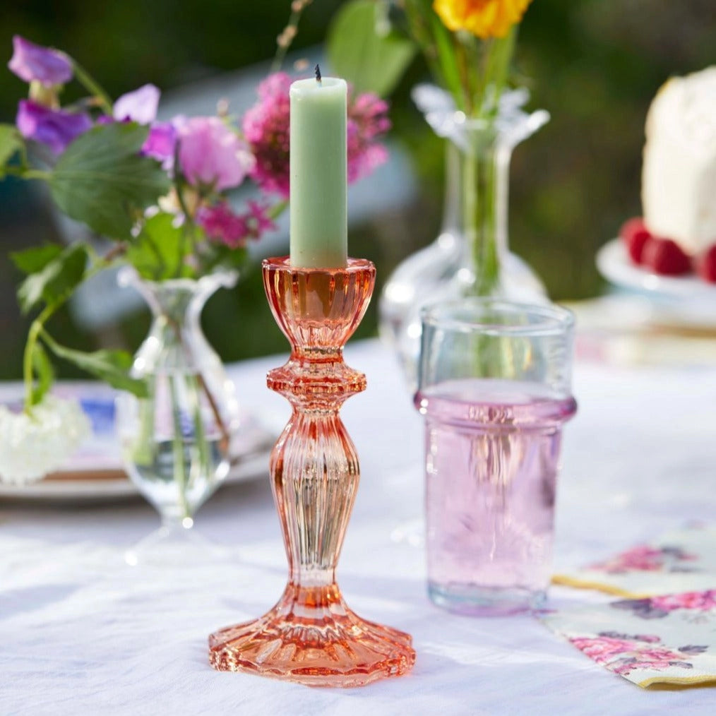 Talking Tables Glass Candle Holder in Orange
