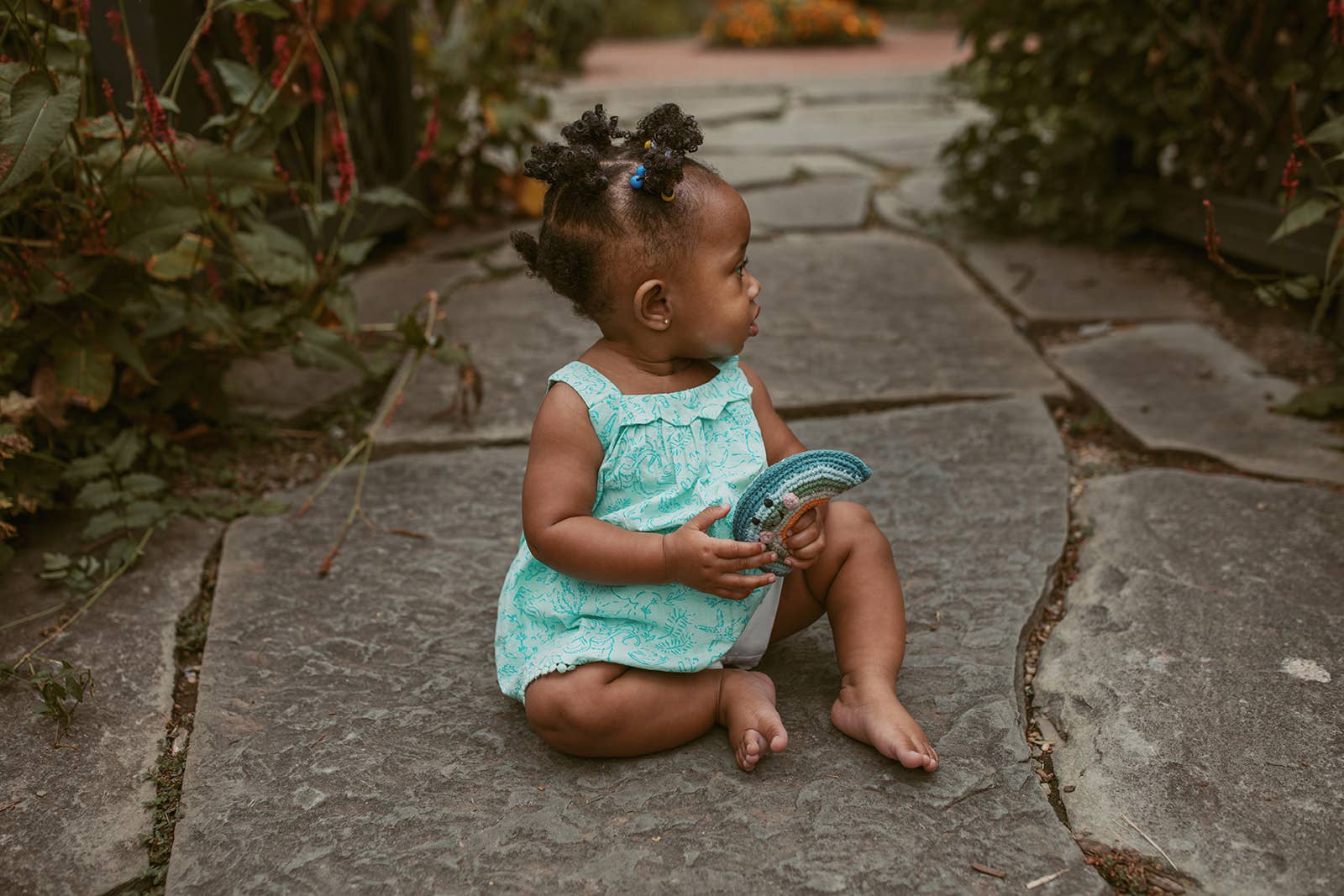 Crochet Rainbow Rattle by Pebblechild