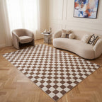 The Rugs Loft Checkerboard Brown Rug