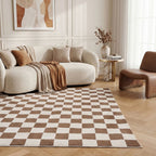The Rugs Loft Checkerboard Brown Rug