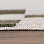 The Rugs Loft Checkerboard Green Rug
