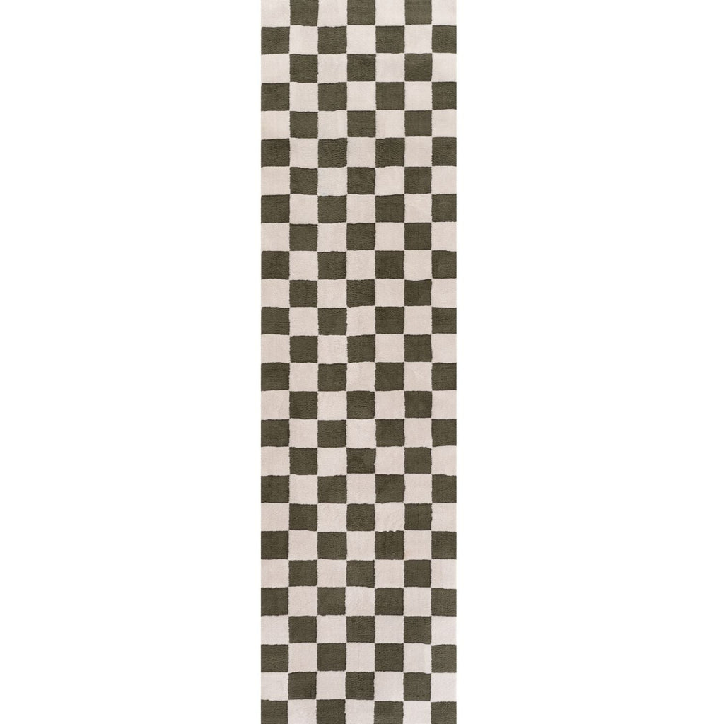 The Rugs Loft Checkerboard Green Rug