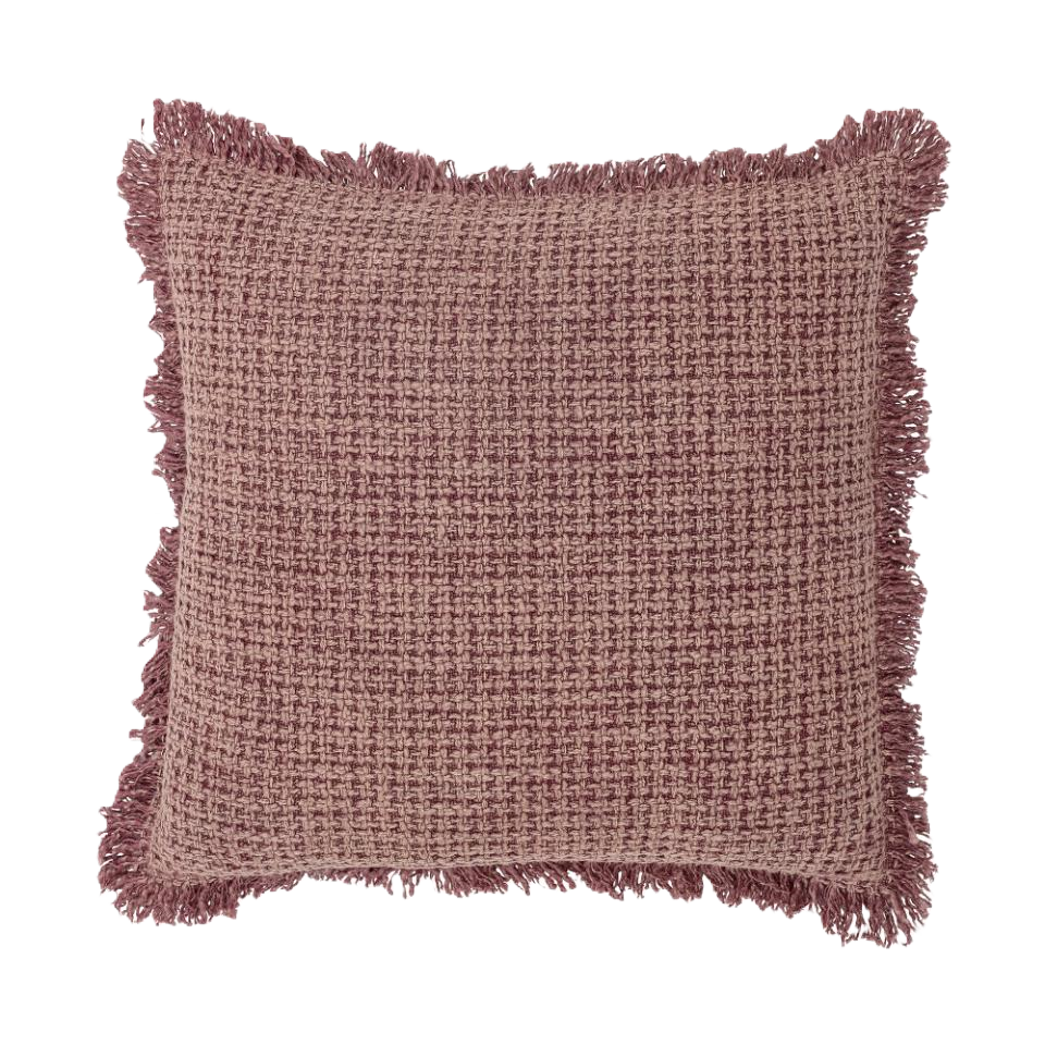Bloomingville Ruffled 100% Cotton Delva Cushion in Pink