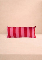 Casa Poppy Raspberry Cabana Stripe Long Lumbar Cushion Cover