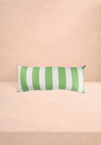 Casa Poppy Sage Cabana Stripe Long Bolster Cushion Cover