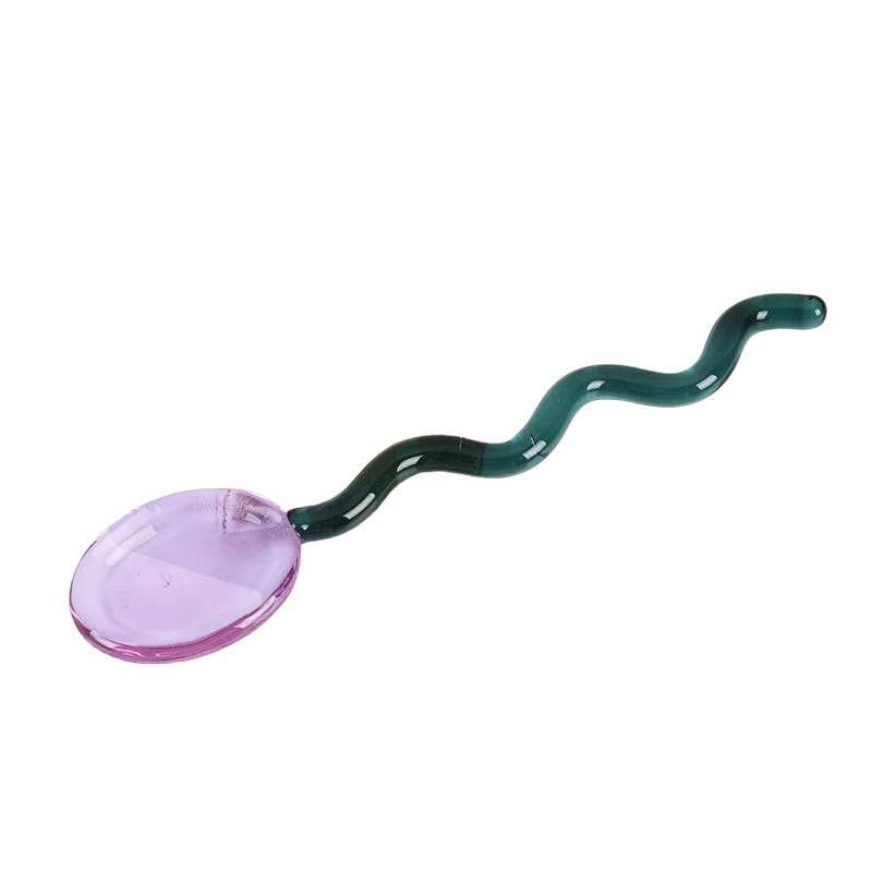 Ivore Group Coloured Glass Stirring Spoons in Various Colours