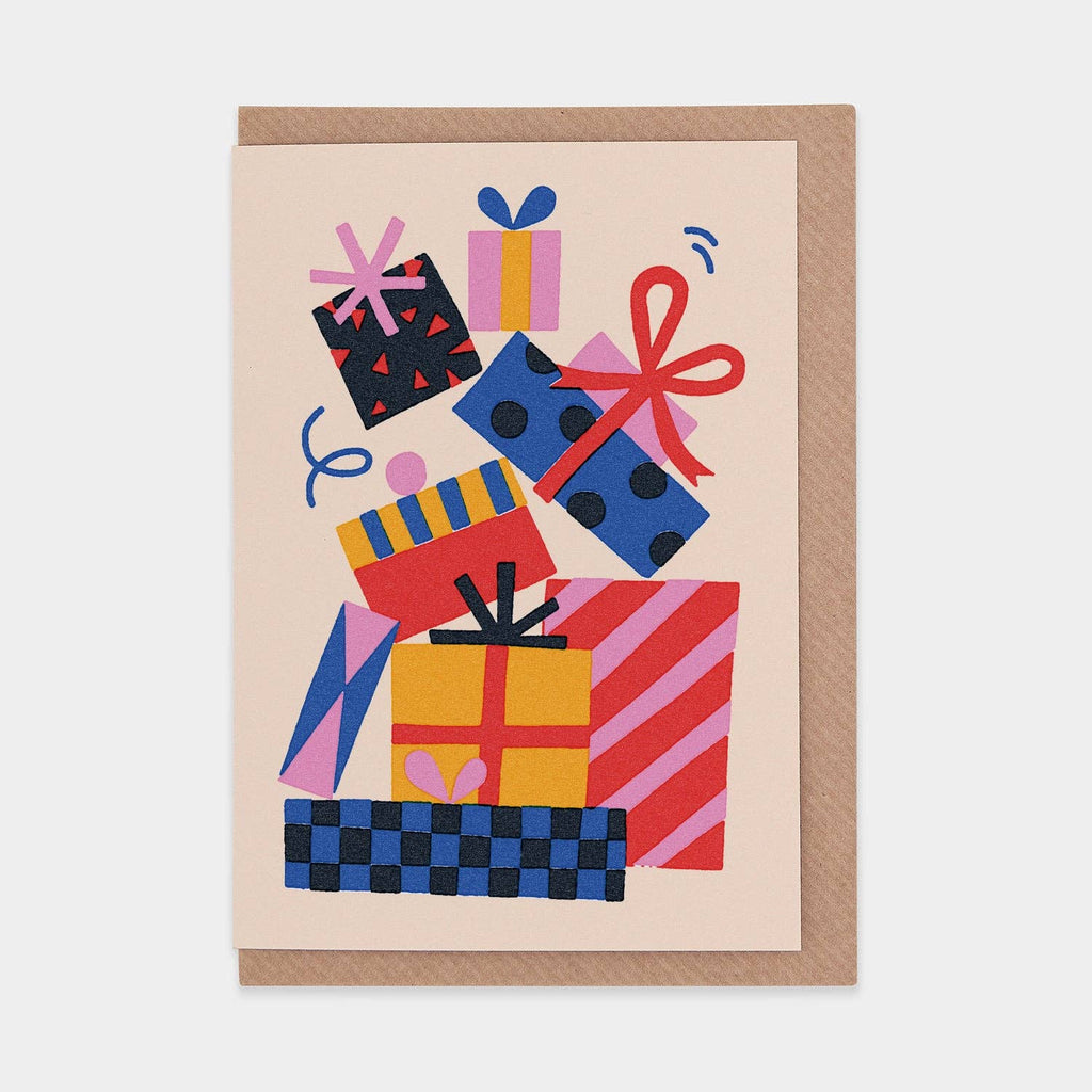 Sue Doeksen Pile of Presents Greeting Card