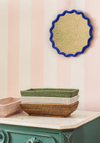 Casa Daisy Scallop Mirror in Cobalt