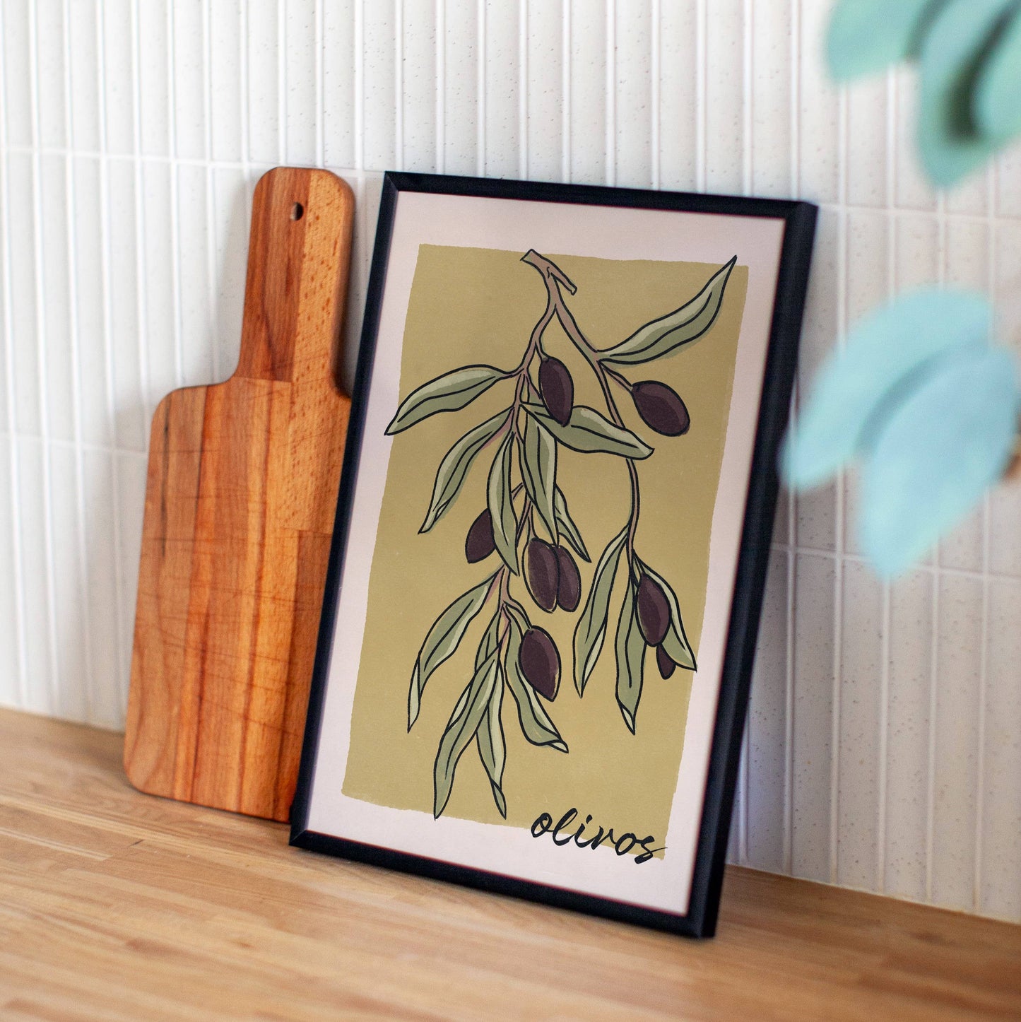Cai and Jo 'Olivos' Wall Art Print