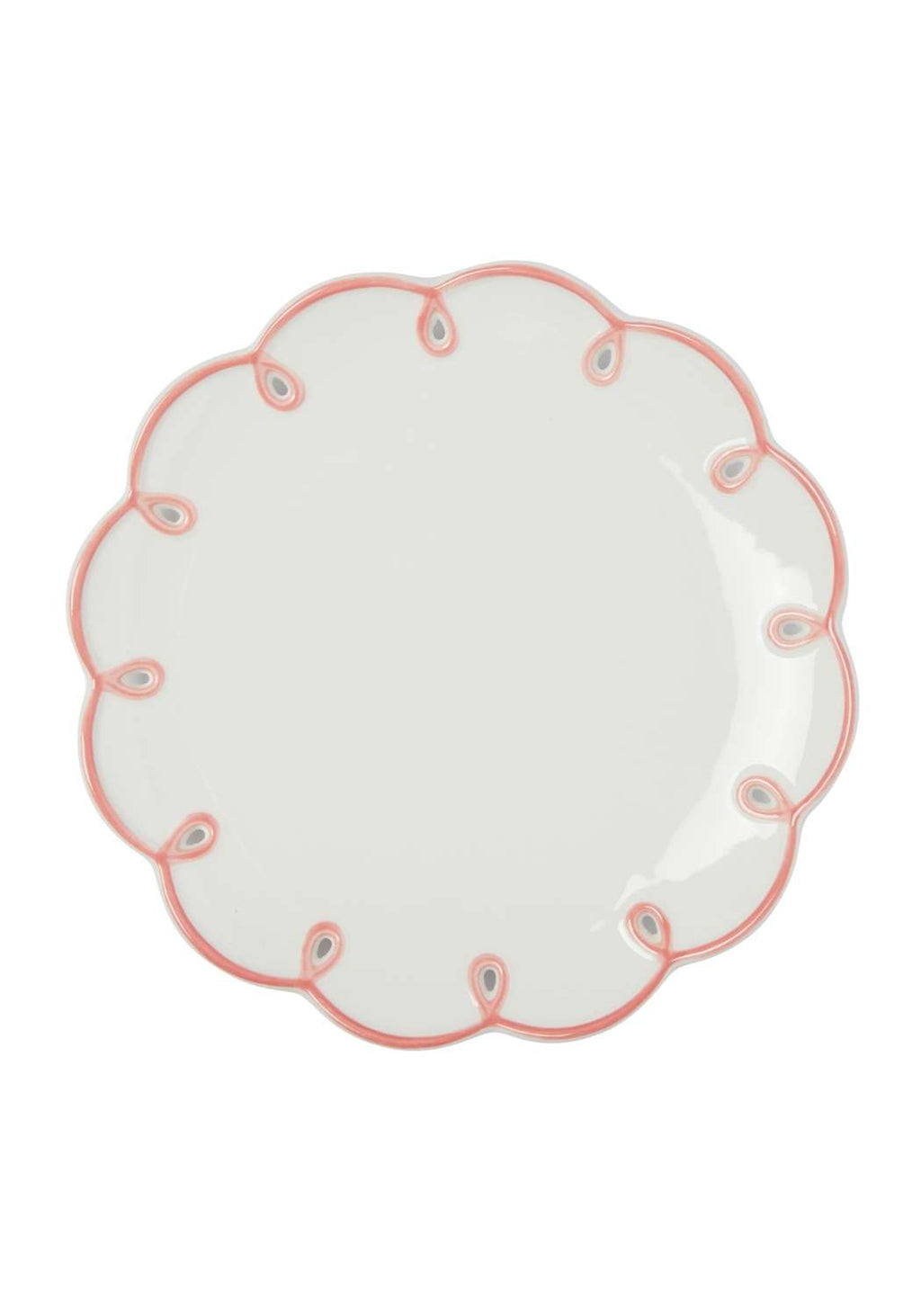 Casa Pretty In Pink Scalloped Lunch Plate (Set of 4)
