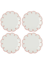 Casa Pretty In Pink Scalloped Lunch Plate (Set of 4)
