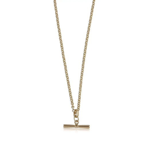 Big Metal London Octavia T-bar Necklace in Silver or Gold Plated