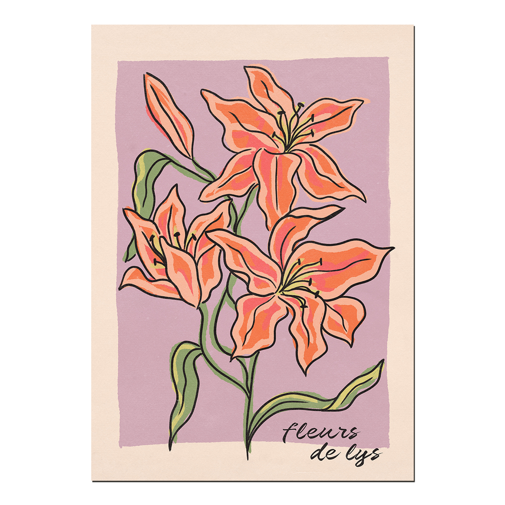 Cai & Jo 'Fleurs des Lys' Wall Art Print