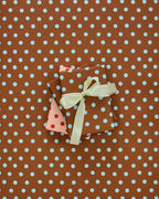 Heather Evelyn Polka Dot Brown & Blue Gift Wrap